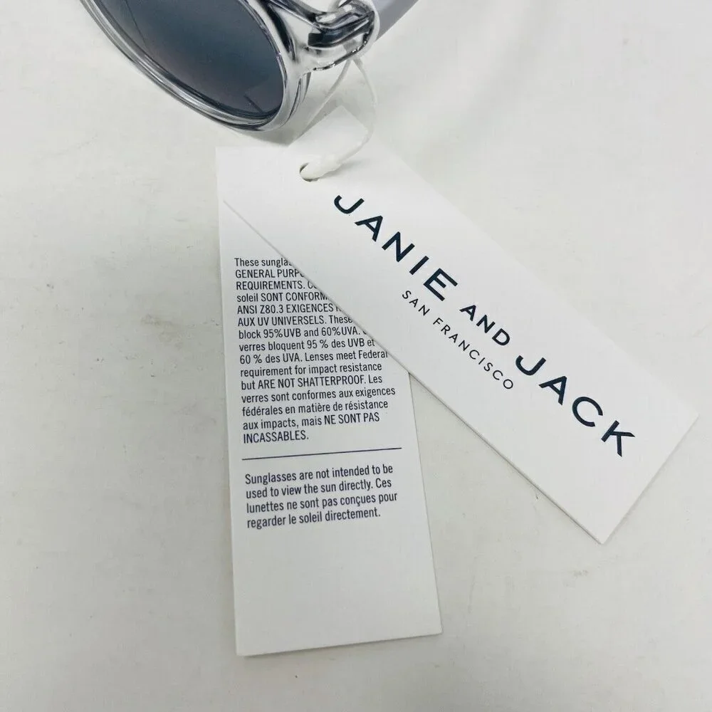 Janie and Jack Baby Boys Size 0-2 Years Round Sunglasses in Clear Gray $15